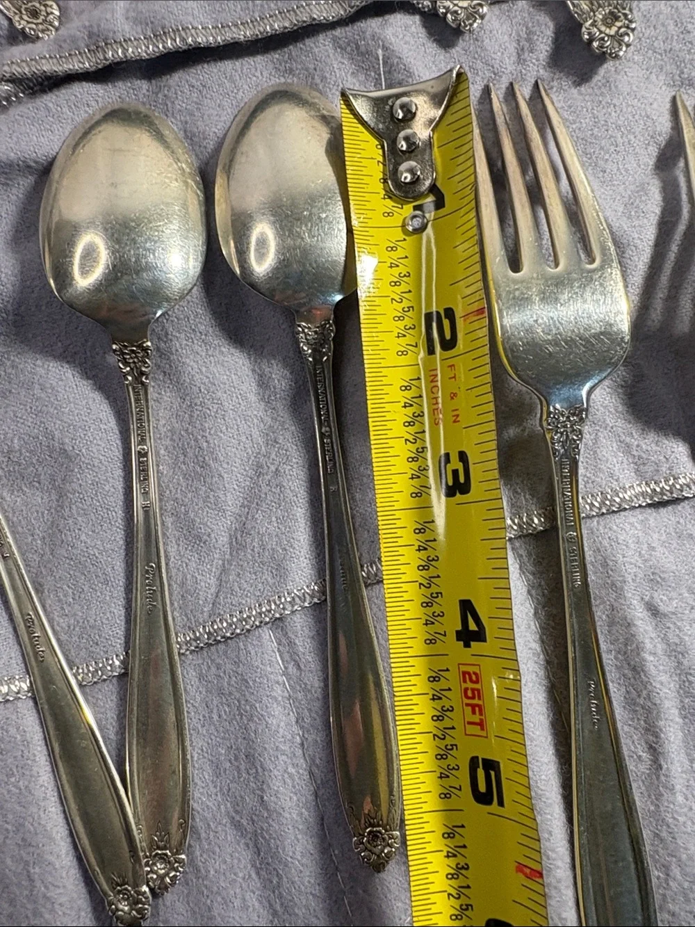 International Sterling Prelude Flatware Set 5 Piece Fine Silver see details